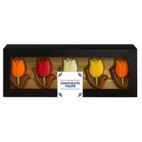 Typisch Hollands Chocolade Tulpen doosje 150 Gram - 10 tulpen