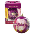 TTD Gifts Kerstbal Holland met tulpendecoratie - in geschenkdoosje
