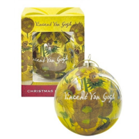 TTD Gifts Christmas bauble Holland Vincent van Gogh - Sunflowers - in gift box