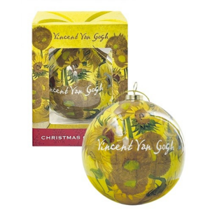 TTD Gifts Kerstbal Holland Vincent van Gogh - Zonnebloemen - in geschenkdoosje