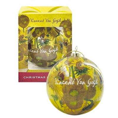 TTD Gifts Weihnachtskugel Holland Vincent van Gogh – Sonnenblumen – in Geschenkbox