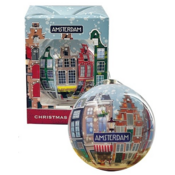 TTD Gifts Weihnachtskugel in voller Farbe, Amsterdamer Grachtenhäuser
