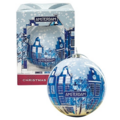 TTD Gifts Delfter Blau, Weihnachtskugel, Amsterdamer Grachtenhäuser
