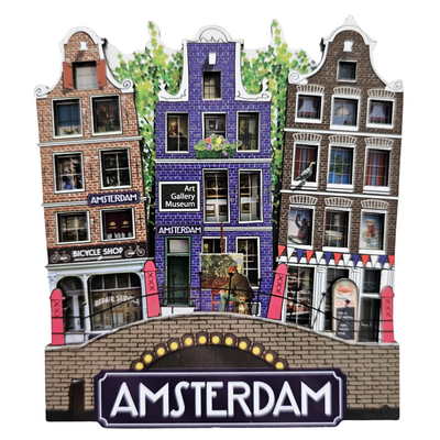 TTD Gifts Magneet gevelhuisjes Amsterdam  - winkels en museum