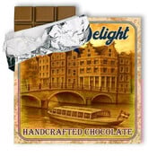 Typisch Hollands Melkchocoladereep 180 gram  in vintage verpakking - Grachtengordel Amsterdam