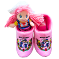 Nijhuis  Pink Wooden Shoe Slippers - Kissing Couple - now with FREE cuddly doll