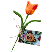 Typisch Hollands Kaartje met tulp  toevoegen aan bestelling.
