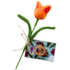 Typisch Hollands Fügen Sie der Bestellung eine Karte mit Tulpe hinzu.