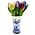 Typisch Hollands Holztulpen – 20 cm – in einer Delfter-blauen Vase