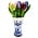 Typisch Hollands Wooden tulips - 20 cm - in Delft blue vase