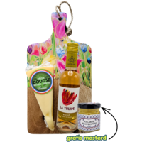 Typisch Hollands Holland Tulpen-Geschenkset – Käseplatte – Käse und Rosé (vorübergehend kostenloser Senf)