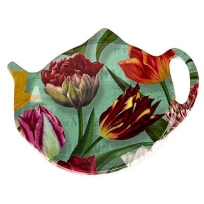 Matix Theezak - Schoteltje - Pretty tulips - met 5 chocoladetabletjes