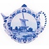 Typisch Hollands Tea bag - Saucer - Delft blue windmill landscape with 5 chocolate tablets