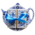 Matix Tea bag - Saucer - Delft blue windmill landscape with 5 chocolate tablets