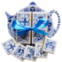 Typisch Hollands Theezak - Schoteltje - Delfts blauw molenlandschap met 5 chocoladetabletjes