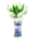 Typisch Hollands Delfts blauwe vaas met 9 houten tulpen - Wit