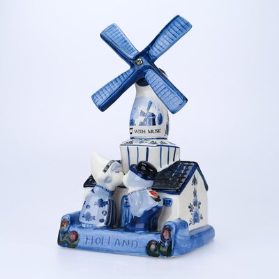 Matix Delfts blauwe molen met muziek - kuspaar