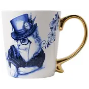 Typisch Hollands Luxury Porcelain Mug - Delft Blue Cat