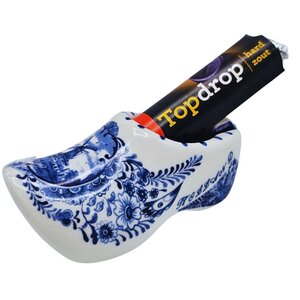 Typisch Hollands Delft blue clog - with roll of licorice - Red Band
