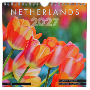 Typisch Hollands Wandkalender 2027: Holland Tulpen – 20x20 cm