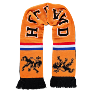 Typisch Hollands Oranje Sjaal Holland voetbal - oranje-zwart