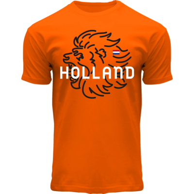Holland fashion Orange T-Shirt Holland - Lion