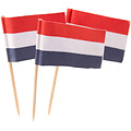 Typisch Hollands Spieße mit niederländischer Flagge – 50 Stück