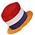 Typisch Hollands Holland feesthoed - rood-wit-blauw-oranje
