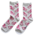 Typisch Hollands Damensocken – Fahrräder – sportlich weiß mit rosa Fahrrädern