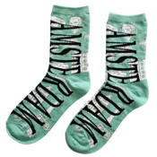 Typisch Hollands Damensocken – Amsterdam – Grün