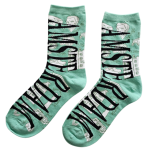 Typisch Hollands Damensocken – Amsterdam – Grün