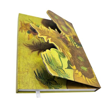 Typisch Hollands Notitieboekje - Magnetisch - Zonnebloemen - Vincent van Gogh