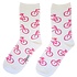 Typisch Hollands Damensocken – Fahrräder – sportlich weiß mit rosa Fahrrädern