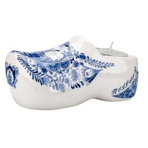 Typisch Hollands Delft Blue clog tealight holder