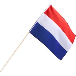 Typisch Hollands Zwaaivlag groot Holland - Rood-Wit-Blauw - doos a 10 stuks