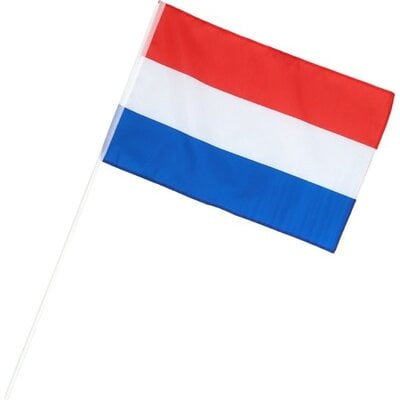 Typisch Hollands Large Holland waving flag - Red-White-Blue - box of 10 pieces