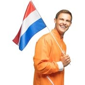 Typisch Hollands Large Holland waving flag - Red-White-Blue - box of 10 pieces