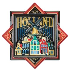 Matix Magneet Holland (Octagon) - Vintage -Molens-Zaanse huizen
