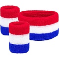 Typisch Hollands Zweetbandjes Nederland  - 3-delige set