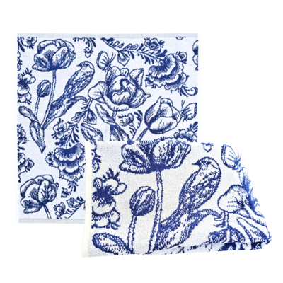 Typisch Hollands Delfts blauwe keukenhanddoek van Twentse Damast