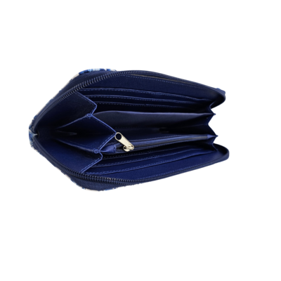 TTD Gifts Portemonnee - Dames  Delfts Blauw  met rits