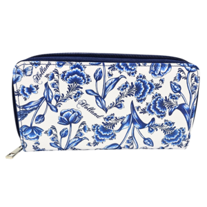 TTD Gifts Portemonnee - Dames  Delfts Blauw  met rits