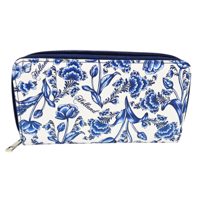 TTD Gifts Wallet - Ladies' Delft Blue with zipper