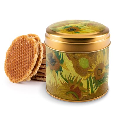 Typisch Hollands Cadeauset van Gogh Mok en Blik Stroopwafels - Zonnebloemen