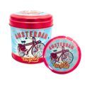 Matix Souvenir tin - suitable for chocolates, stroopwafels or candy - Empty - Gable houses and Bicycle