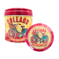 Matix Souvenir tin - suitable for chocolates, stroopwafels or candy - Empty - Windmills and Tulips