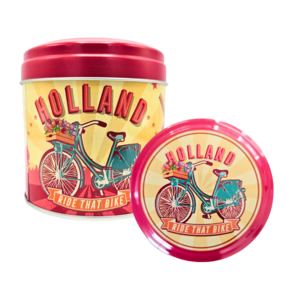 Matix Souvenirdose – geeignet für Pralinen, Stroopwafels oder Bonbons – Leer – Windmühlen und Tulpen