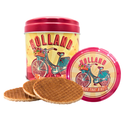 Matix Stroopwafels in  Retro Hollands bakkersblik .