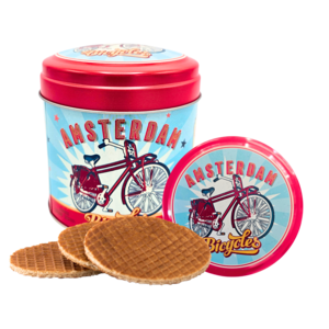 Matix Stroopwafels in a Retro Amsterdam baker's tin.