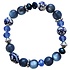 Heinen Delfts blauw Armband – blaue Perlen – Silber und Perlmutt